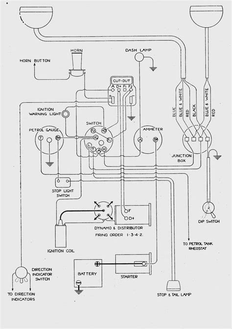 vintage car wiring diagram 